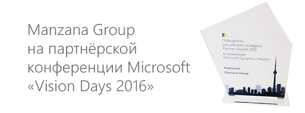 Manzana Group – победитель конкурса партнёрских решений Microsoft